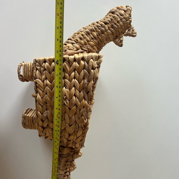 Woven Dinosaur Basket - Nursery Decor of Plant Holder - Picture 6 of 8